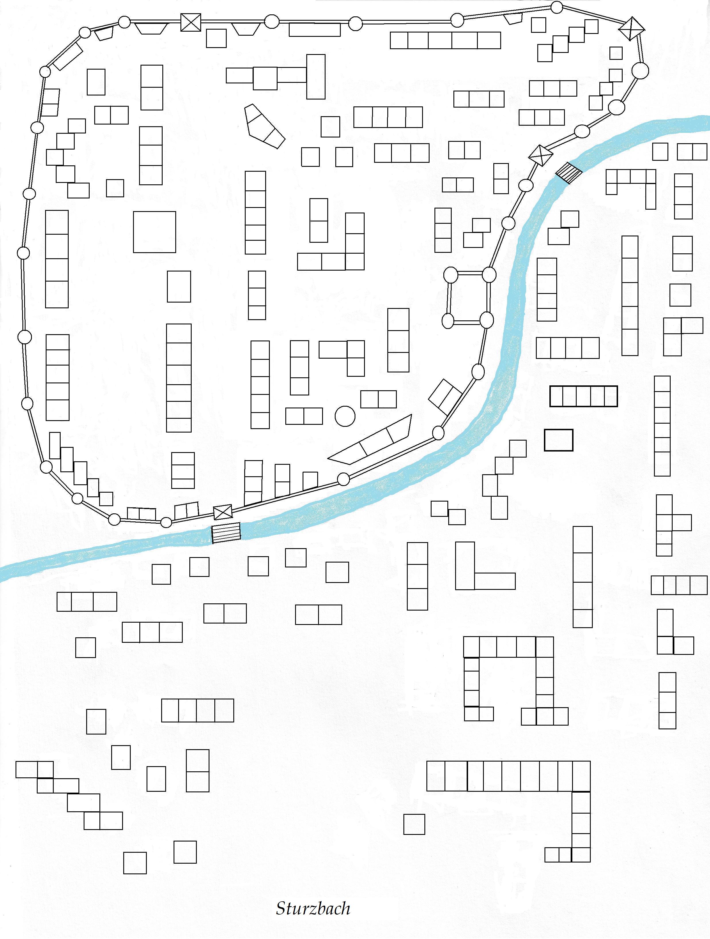 Sturzbach - slepá mapa
